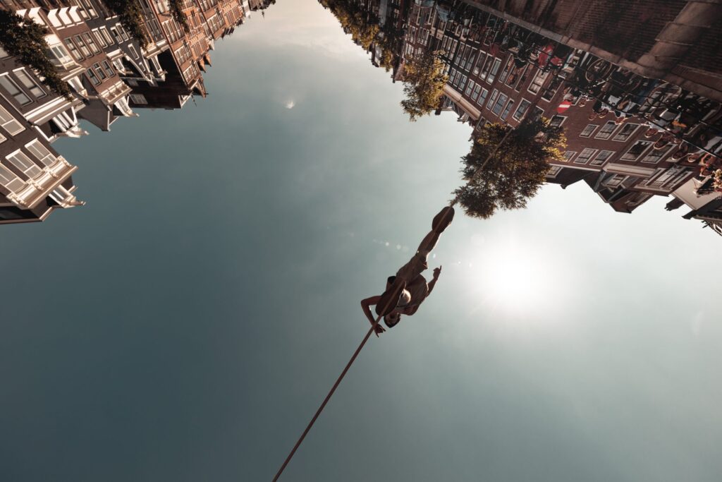 tightrope walker amsterdam
